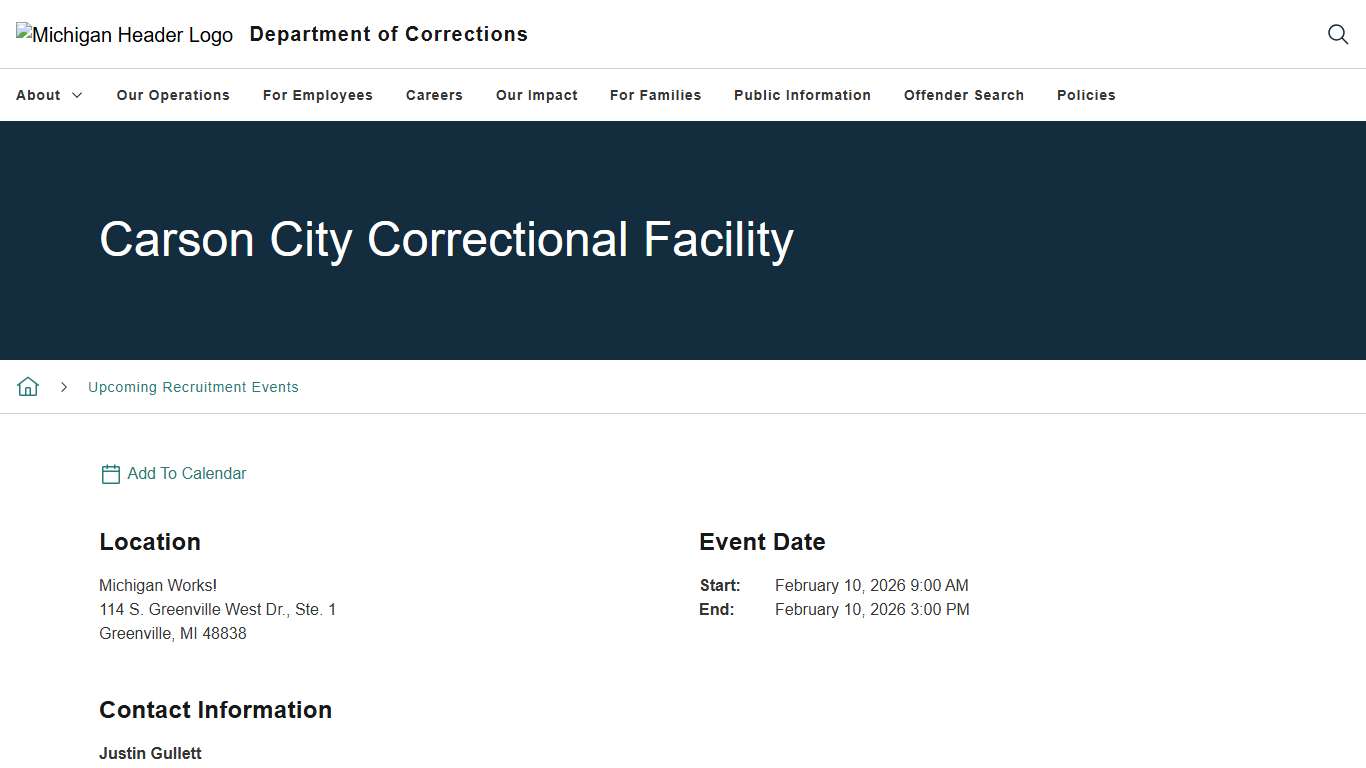 Carson City Correctional Facility